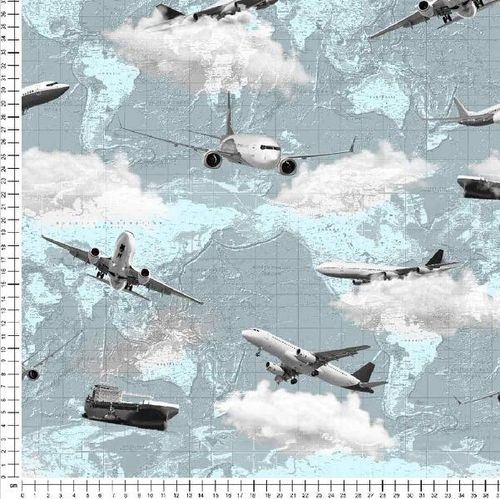 Kartta ja lentokoneet - aqua